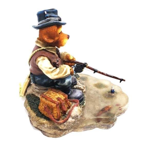 Vintage Barkley Crossing #BC78608 "Some Days Are Just Great" 1996 Bear Fishing - Picture 6 of 6